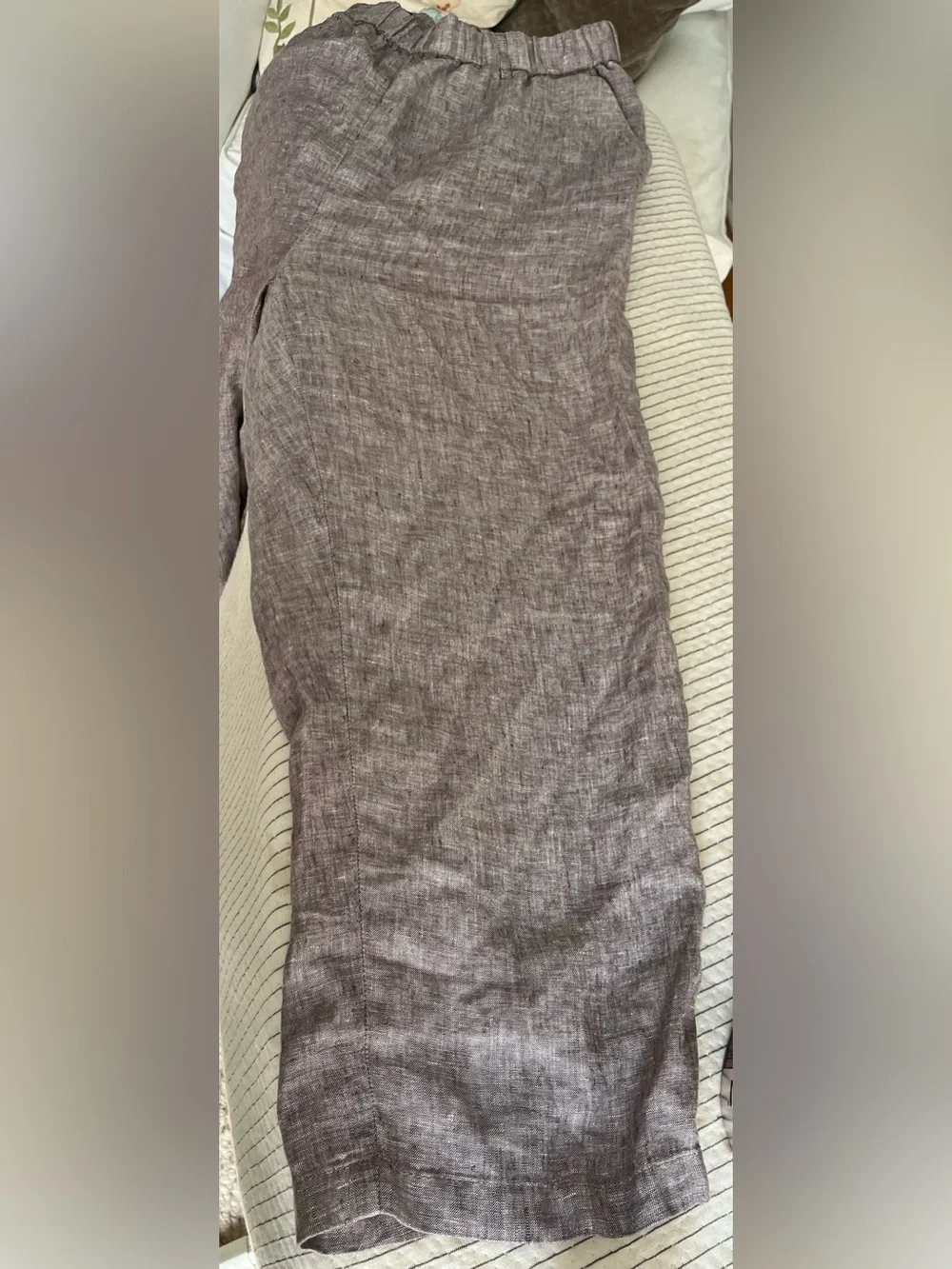 Quince Women's Linen pants in light brownish